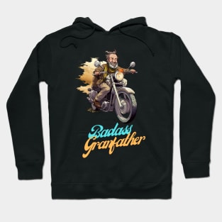 Badass Grandfather on a motorbike Hoodie